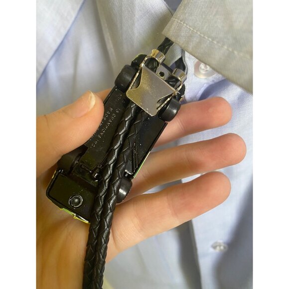 90's vintage 1991 handmade black and neon racing car bolo tie - Picture 5 of 6